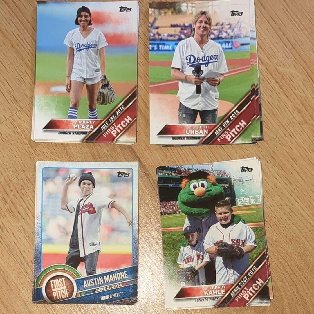 Topps First Pitch Baseball Cards - Blue and Red